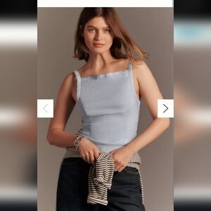 Maeve Sleeveless Straight-Neck Top